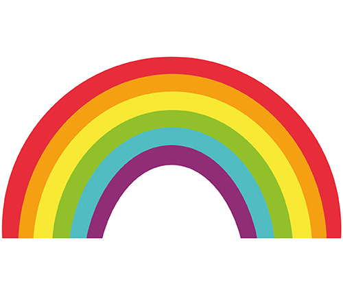 Juzo Iron-on patch Rainbow