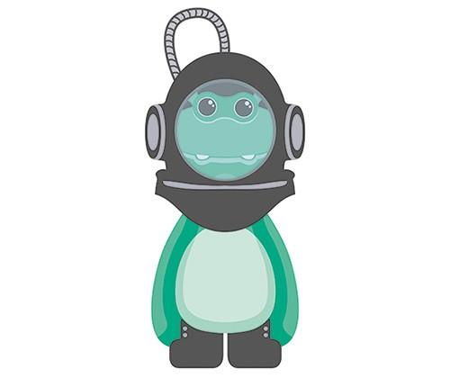 Juzo Iron-on patch Julius diving suit